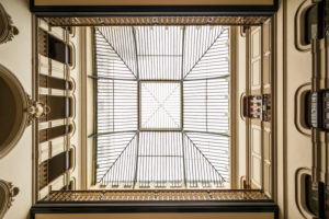 Spain, Canary Islands, Gran Canaria Island, Las Palmas de Gran Canaria, Gabinete Literario, private club, builit in 1844, skylight Spain, Canary Islands, Gran Canaria Island, Las Palmas de Gran Canaria, Gabinete Literario, private club, builit in 1844, skylight